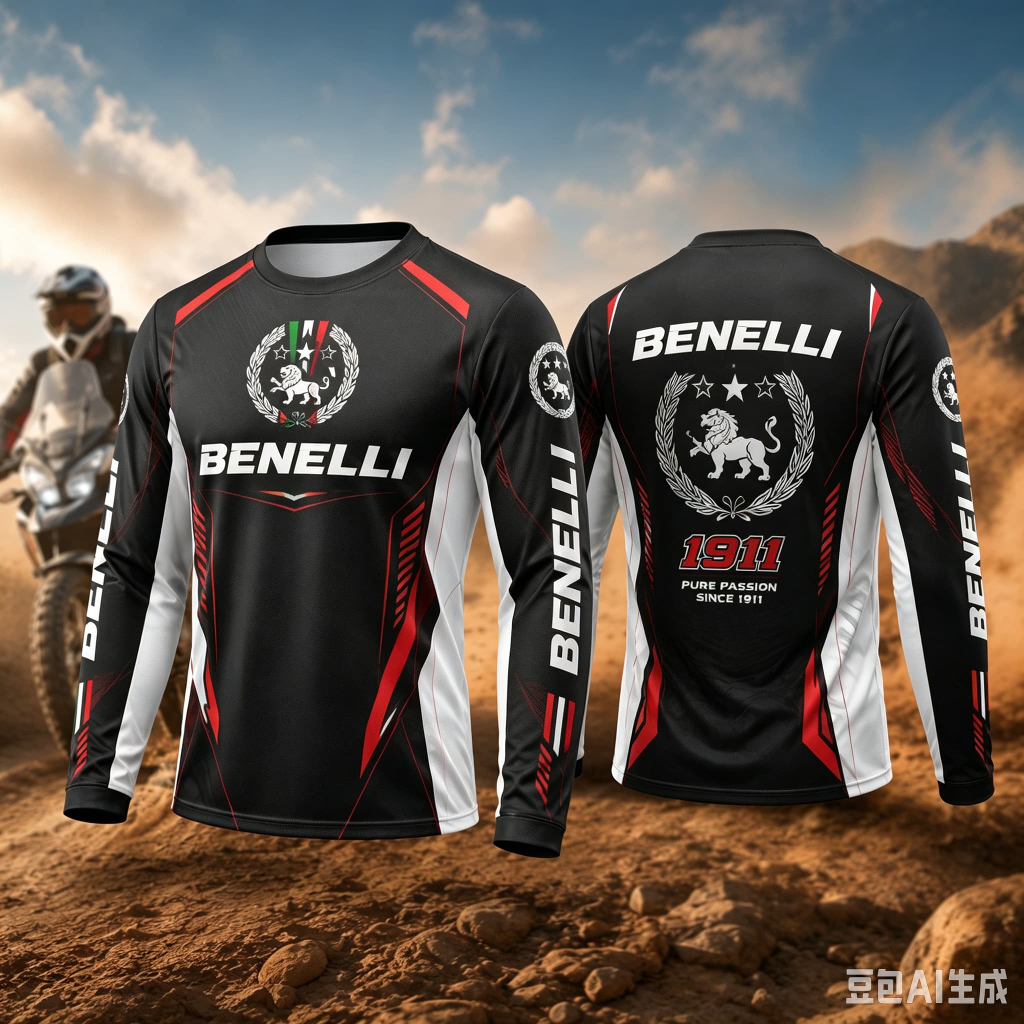 Outdoor Adventure Wear - 2027년 신제품 베넬리 라이더 티셔츠 긴팔