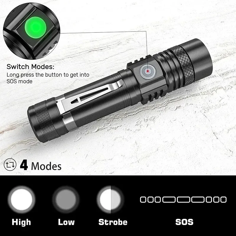 T6 LED 충전식 손전등, 18650 줌이 가능한 토 - Outdoor Adventurer 리뷰 및 가격