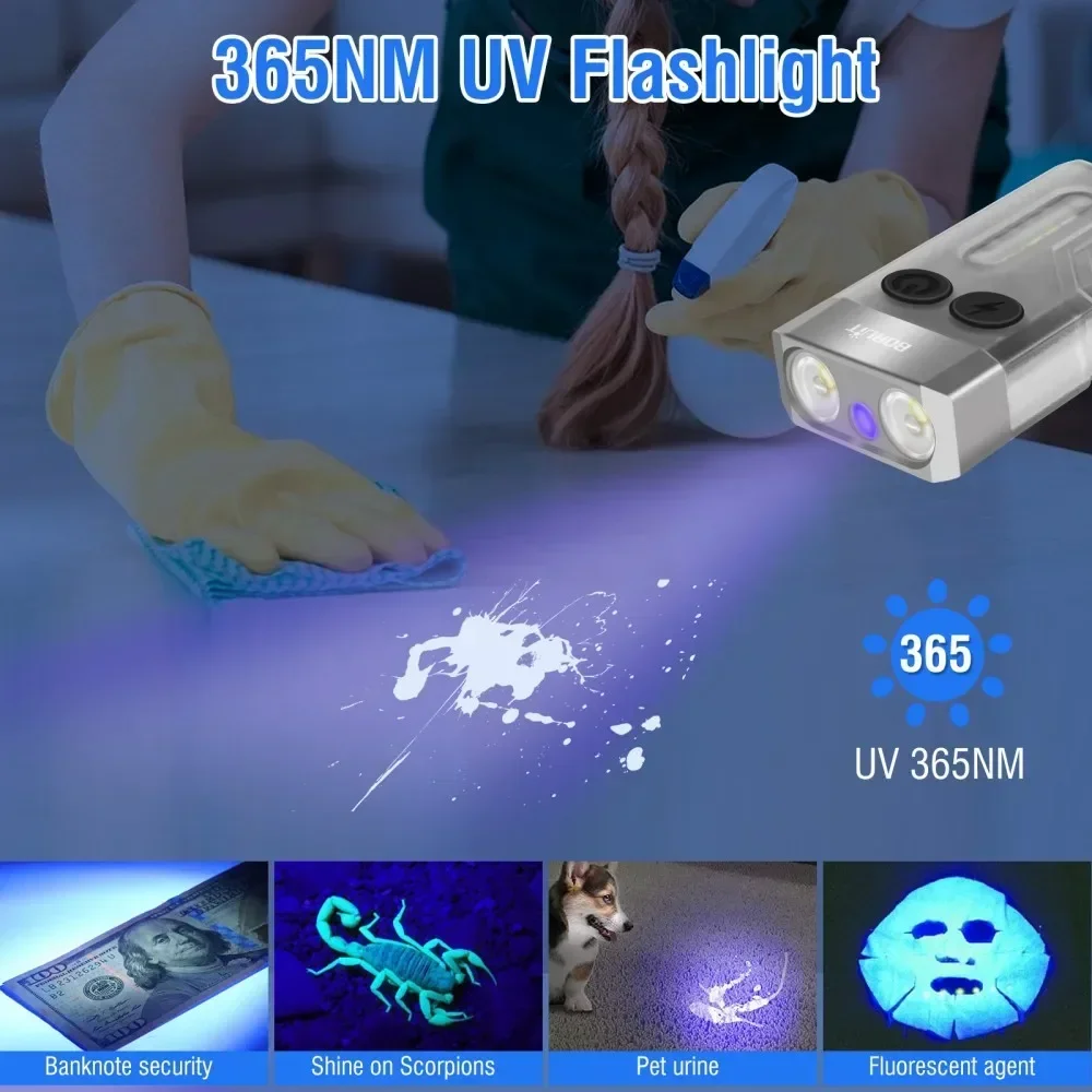 BORUiT V10 키체인 UV LED EDC 형광 플 - Outdoor Adventurer 리뷰 및 가격